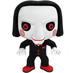 Figura de Billy realizada en vinilo perteneciente a la línea Pop! de Funko. La figura tiene una altura aproximada de 10 cm., y está basada en la saga de películas de Saw. 