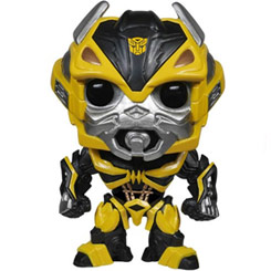 Figura de Bumblebee realizada en vinilo perteneciente a la línea Pop! de Funko. La figura tiene una altura aproximada de 10 cm., y está basada en la película de Transformers.