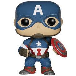 Figura del Capitán América realizada en vinilo perteneciente a la línea Pop! de Funko. La figura tiene una altura aproximada de 10 cm., y está basada en la película Capitán América: El soldado de invierno.