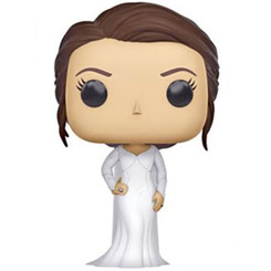 Figura de Bella vestida de Novia con Esmoquin realizada en vinilo perteneciente a la línea Pop! de Funko. La figura tiene una altura aproximada de 9 cm., y está basada en la saga de Crepúsculo.