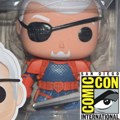 Edición Limitada a 1500 unidades de la figura Deathstroke (Unmasked) San Diego Comic-Con International  2014  realizada en vinilo perteneciente a la línea Pop! de Funko.