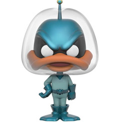 Figura de Duck Dodgers realizada en vinilo perteneciente a la línea Pop! de Funko. La figura tiene una altura aproximada de 9 cm., y está basada en la serie de televisión Duck Dodgers.