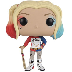 Figura de Harley Quinn realizada en vinilo perteneciente a la línea Pop! de Funko. La figura tiene una altura aproximada de 9 cm., y está basada en la película Escuadrón Suicida