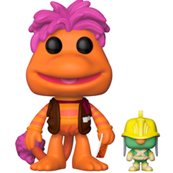 Figura de Gobo y Doozer realizada en vinilo perteneciente a la línea Pop! de Funko. La figura tiene una altura aproximada de 10 cm., y está basada en la serie Fraggle Rock.