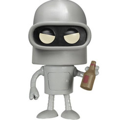 Figura de Bender realizada en vinilo perteneciente a la línea Pop! de Funko. La figura tiene una altura aproximada de 10 cm., y está basada en la serie de Televisión Futurama. 