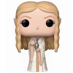 Figura de Galadriel realizada en vinilo perteneciente a la línea Pop! de Funko. La figura tiene una altura aproximada de 10 cm., y está basada en saga de El Señor de los Anillos. 