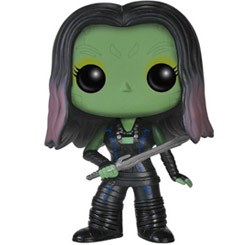 Figura de Gamora realizada en vinilo perteneciente a la línea Pop! de Funko. La figura tiene una altura aproximada de 10 cm., y está basada en la película de Guardianes de la Galaxia de Marvel Comics. 