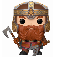 Figura de Gimli realizada en vinilo perteneciente a la línea Pop! de Funko. La figura tiene una altura aproximada de 10 cm., y está basada en saga de El Señor de los Anillos. 