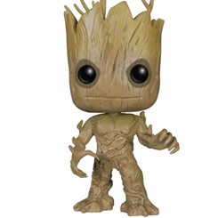 Figura de Groot realizada en vinilo perteneciente a la línea Pop! de Funko. La figura tiene una altura aproximada de 10 cm., y está basada en la película de Guardianes de la Galaxia de Marvel Comics.