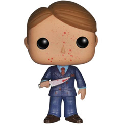 Figura de Hannibal Lecter realizada en vinilo perteneciente a la línea Pop! de Funko. La figura tiene una altura aproximada de 10 cm., y está realizada en exclusiva para San Diego Comic-Con.