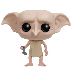 Figura de Dobby realizada en vinilo perteneciente a la línea Pop! de Funko. La figura tiene una altura aproximada de 9 cm., y está basada en la saga de películas de Harry Potter. 
