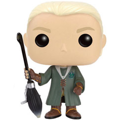 Figura de Draco Malfoy (Quidditch) realizada en vinilo perteneciente a la línea Pop! de Funko. La figura tiene una altura aproximada de 9 cm., y está basada en la saga de películas de Harry Potter.