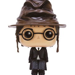 Figura de Harry Potter (Sorting Hat) realizada en vinilo perteneciente a la línea Pop! de Funko. La figura tiene una altura aproximada de 9 cm., y está basada en la saga de películas de Harry Potter. 