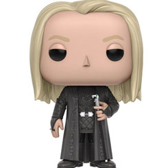 Figura de Lucius Malfoy realizada en vinilo perteneciente a la línea Pop! de Funko. La figura tiene una altura aproximada de 9 cm., y está basada en la saga de películas de Harry Potter. 