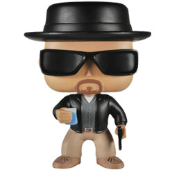 Figura de Heisenberg realizada en vinilo perteneciente a la línea Pop! de Funko. La figura tiene una altura aproximada de 10 cm., y está basada en la serie de TV Breaking Bad.