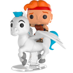 Majestuosa figura de Hércules y Pegasus realizada en vinilo perteneciente a la línea Pop! de Funko. La figura tiene una altura aproximada de 15 cm., y está basada en la película Hércules de la factoría Disney.