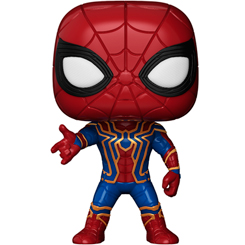 Figura de Iron Spider realizada en vinilo perteneciente a la línea Pop! de Funko. La figura tiene una altura aproximada de 10 cm., y está basada en saga de Avengers: Infinity War.