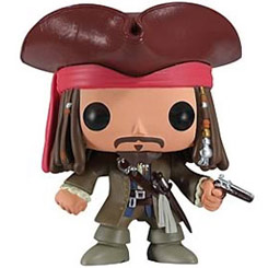 Figura de Jack Sparrow realizada en vinilo perteneciente a la línea Pop! de Funko. La figura tiene una altura aproximada de 10 cm., y está basada en la película de Disney Piratas del Caribe.