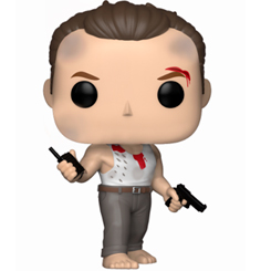 Figura John McClane en vinilo perteneciente a la línea Pop! de Funko. La figura tiene una altura aproximada de 9 cm., y está basada en la saga De Die Hard (La Jungla de Cristal). 