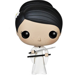 Figura de O-Ren Ishii realizada en vinilo perteneciente a la línea Pop! de Funko. La figura tiene una altura aproximada de 10 cm., y está basada en la película de Quentin Tarantino Kill Bill.