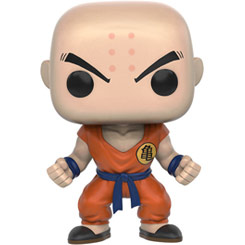 Figura de Krillin realizado en vinilo perteneciente a la línea Pop! de Funko. La figura tiene una altura aproximada de 10 cm., y está basada en la serie de TV DragonBall Z. 