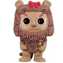 Figura del León Cobarde realizada en vinilo perteneciente a la línea Pop! de Funko. La figura tiene una altura aproximada de 10 cm., y está basada en la película de El Mago de Oz.