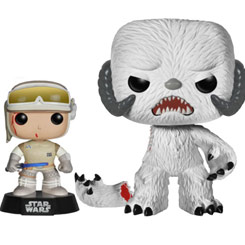 Edición Limitada de la figura Luke Skywalker and Wampa San Diego Comic-Con International  2014  realizada en vinilo perteneciente a la línea Pop! de Funko. La figuras tienen unas alturas aproximadas de 14 y 10 cm.