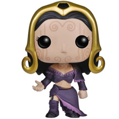 Figura de Liliana Vess realizada en vinilo perteneciente a la línea Pop! de Funko. La figura tiene una altura aproximada de 10 cm., y está basada en el famoso juego de cartas Magic the Gathering.