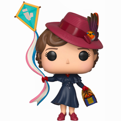 Figura de Mary Poppins with Kite realizada en vinilo perteneciente a la línea Pop! de Funko. La figura tiene una altura aproximada de 10 cm., y está basada en la película de Disney Mary Poppins.