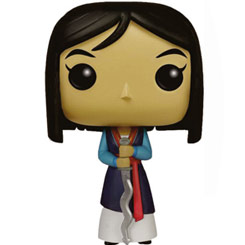 Figura de Mulan realizada en vinilo perteneciente a la línea Pop! de Funko. La figura tiene una altura aproximada de 10 cm., y está basada en la película de Disney Mulan.