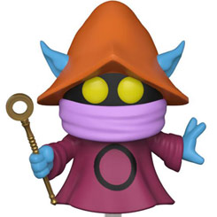 Figura de Orko realizada en vinilo perteneciente a la línea Pop! de Funko. La figura tiene una altura aproximada de 10 cm., y está basada en la serie de TV He-Man y los Masters del Universo.