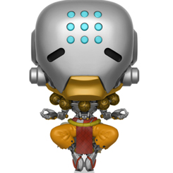 Figura de Zenyatta realizada en vinilo perteneciente a la línea Pop! de Funko. La figura tiene una altura aproximada de 10 cm., y está basada en el videojuego de tipo shooter en equipos en primera persona desarrollado por Blizzard Entertainment.