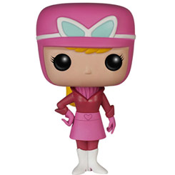 Figura de Penelope Pitstop realizada en vinilo perteneciente a la línea Pop! de Funko. La figura tiene una altura aproximada de 9 cm., y está basada en la serie de televisión Los Autos Locos.