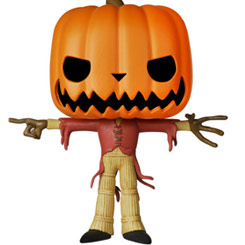 Figura de Pumpkin King realizada en vinilo perteneciente a la línea Pop! de Funko. La figura tiene una altura aproximada de 10 cm., y está basada en la película de Pesadilla antes de Navidad. 