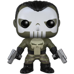 Figura de Punisher (Nemesis) realizada en vinilo perteneciente a la línea Pop! de Funko. La figura tiene una altura aproximada de 10 cm., y está basada en el Universo de Marvel Comics