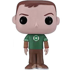 Figura de Sheldon Cooper realizada en vinilo perteneciente a la línea Pop! de Funko. La figura tiene una altura aproximada de 10 cm., y está basada en la popular serie The Big Bang Theory.