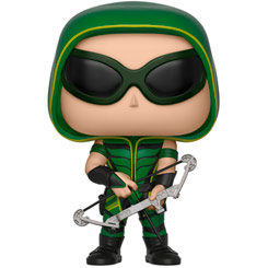 Figura de Green Arrow realizada en vinilo perteneciente a la línea Pop! de Funko. La figura tiene una altura aproximada de 10 cm., y está basada en la serie de TV Smallville.