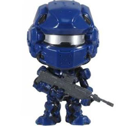 Figura de Spartan Warrior Blue realizada en vinilo perteneciente a la línea Pop! de Funko. La figura tiene una altura aproximada de 10 cm., y está basada en la saga de Videojuegos de Halo.