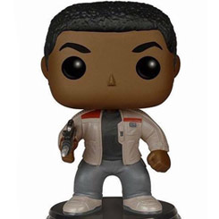 Figura de Finn realizada en vinilo perteneciente a la línea Pop! de Funko. La figura tiene una altura aproximada de 9 cm., y está basada en la saga de Star Wars. 