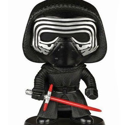 Figura de Kylo Ren realizada en vinilo perteneciente a la línea Pop! de Funko. La figura tiene una altura aproximada de 9 cm., y está basada en la saga de Star Wars.