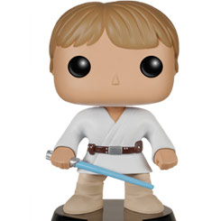 Figura de Luke Skywalker en Tatooine realizada en vinilo perteneciente a la línea Pop! de Funko. La figura tiene una altura aproximada de 9 cm., y está basada en la saga de Star Wars.