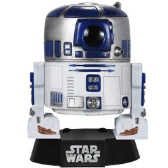 Figura de R2-D2 realizada en vinilo perteneciente a la línea Pop! de Funko. La figura tiene una altura aproximada de 9 cm., y está basada en la saga de Star Wars.