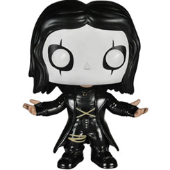 Figura de El Cuervo realizada en vinilo perteneciente a la línea Pop! de Funko. La figura tiene una altura aproximada de 10 cm., y está basada en la película de 1994 interpretado por Brandon Lee.