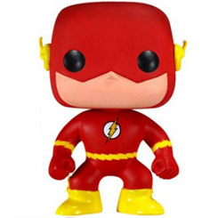 Figura The Flash realizada en vinilo perteneciente a la línea Pop! de Funko. La figura tiene una altura aproximada de 10 cm., y está basada en el Universo de DC Comics.