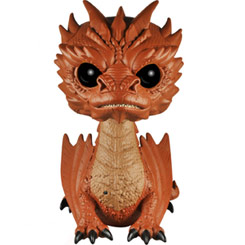 Figura del Dragón Smaug realizada en vinilo perteneciente a la línea Pop! de Funko. La figura tiene una altura aproximada de 15 cm., y está basada en saga de El Hobbit