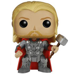 Figura de Thor realizada en vinilo perteneciente a la línea Pop! de Funko. La figura tiene una altura aproximada de 10 cm., y está basada en la película Vengadores: La Era de Ultrón.