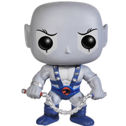 Figura de Panthro realizada en vinilo perteneciente a la línea Pop! de Funko. La figura tiene una altura aproximada de 10 cm., y está basada en la serie de dibujos animados ThunderCats.