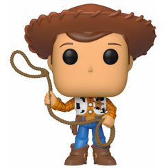 Figura de Woody realizada en vinilo perteneciente a la línea Pop! de Funko. La figura tiene una altura aproximada de 10 cm., y está basada en la película de Disney Toy Story.