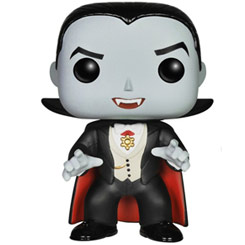 Figura de Drácula realizada en vinilo perteneciente a la línea Pop! de Funko. La figura tiene una altura aproximada de 10 cm., y está basada en Universal Monsters.