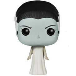 Figura de La Novia de Frankestein realizada en vinilo perteneciente a la línea Pop! de Funko. La figura tiene una altura aproximada de 10 cm., y está basada en Universal Monsters.